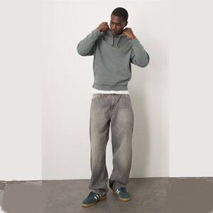 ASOS DESIGN Washed Green Relaxed Fit Cotton Hoodie Sz 5XL